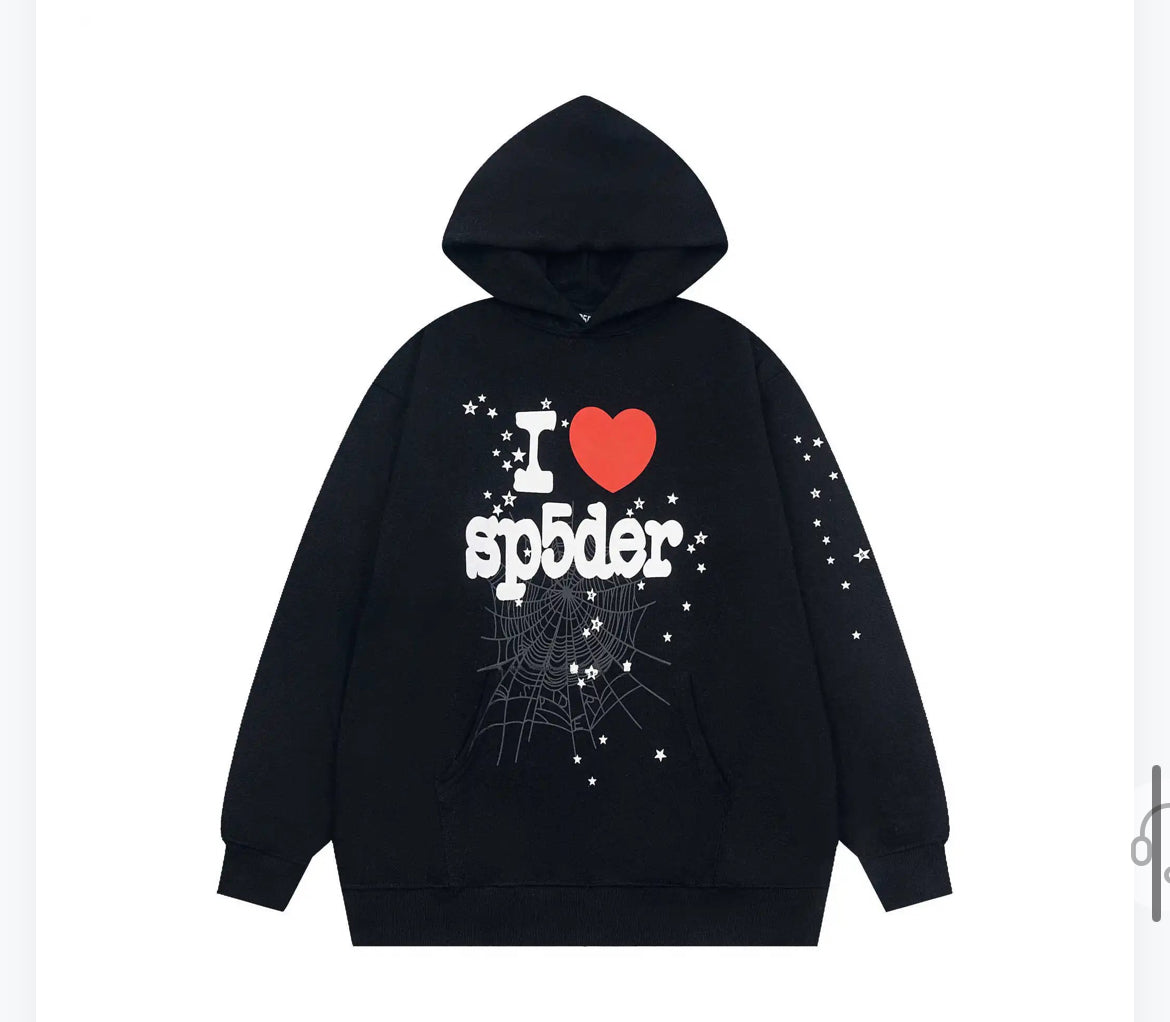 I LOVE SPIDER HOODIES (2 COLOURS)